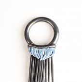 ing-ring formos originalus kaklo papuošalas - rožės/mėlyna